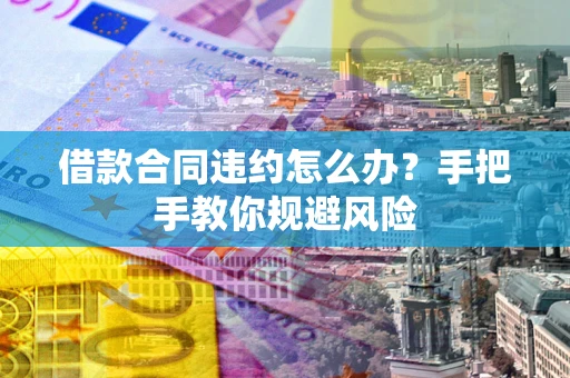 武汉借款合同违约怎么办？手把手教你规避风险