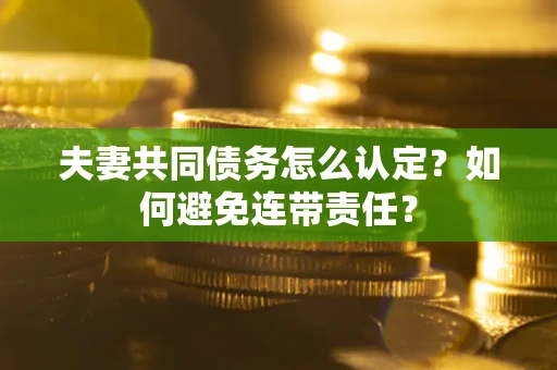 武汉夫妻共同债务怎么认定？如何避免连带责任？