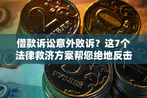 武汉借款诉讼意外败诉？这7个法律救济方案帮您绝地反击！