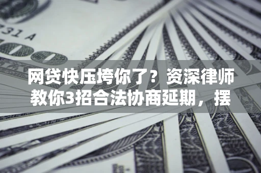 武汉网贷快压垮你了？资深律师教你3招合法协商延期，摆脱暴力催收！
