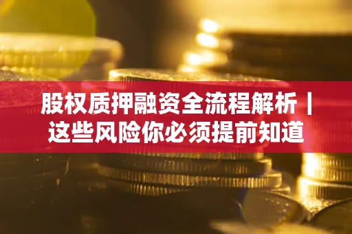武汉股权质押融资全流程解析｜这些风险你必须提前知道