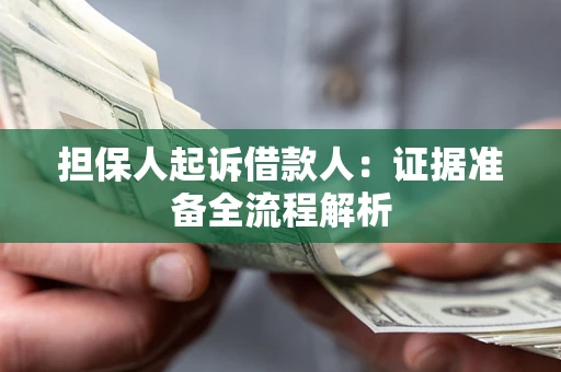 武汉担保人起诉借款人：证据准备全流程解析