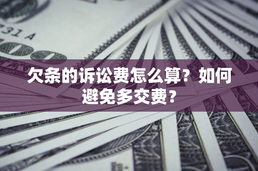 武汉欠条的诉讼费怎么算？如何避免多交费？