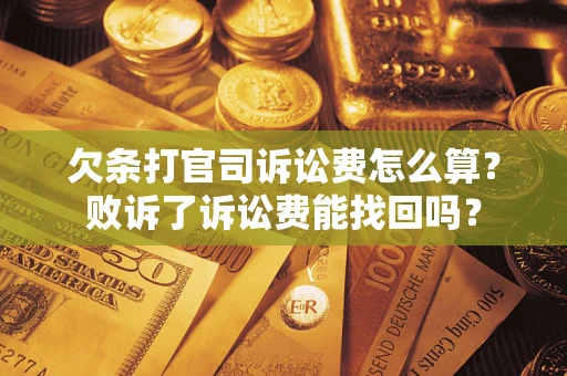 武汉欠条打官司诉讼费怎么算？败诉了诉讼费能找回吗？