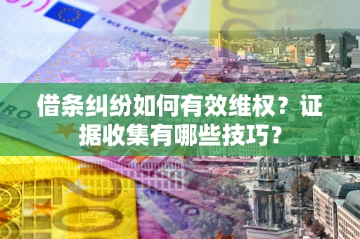 武汉借条纠纷如何有效维权？证据收集有哪些技巧？
