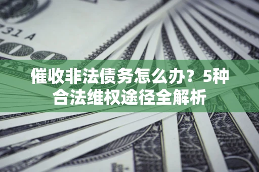 武汉催收非法债务怎么办？5种合法维权途径全解析