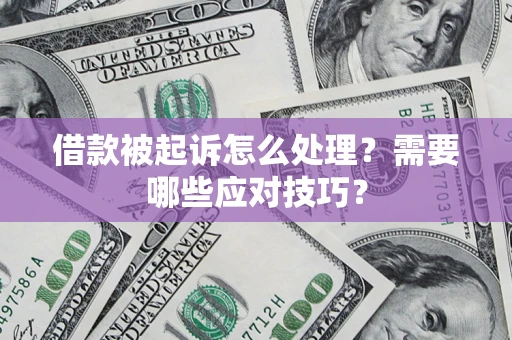 武汉借款被起诉怎么处理？需要哪些应对技巧？